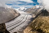 Blick ins 83 km groe Quellgebiet des Aletsch